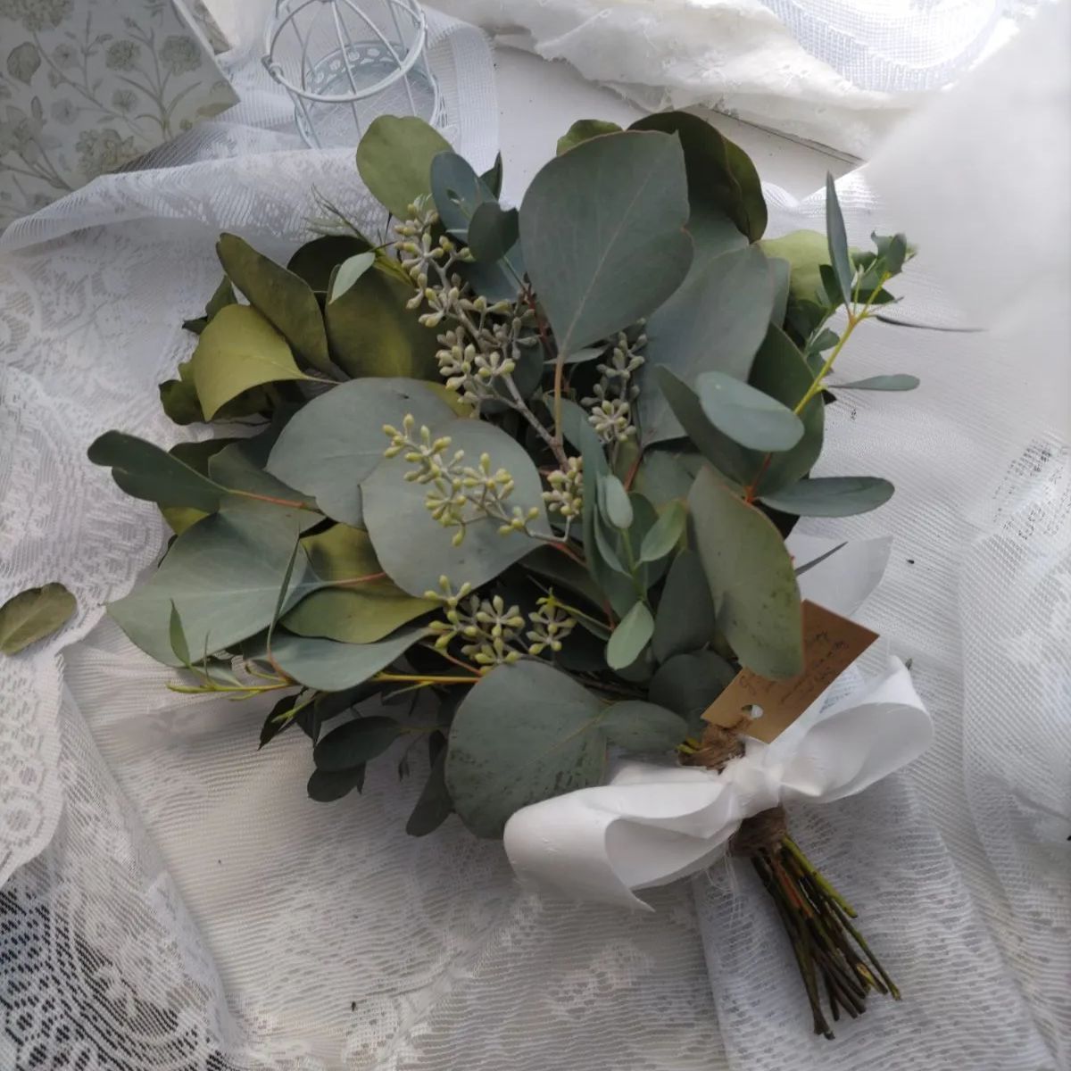 No.47 ユーカリスワッグ ポポラスベリー ドライフラワースワッグ  