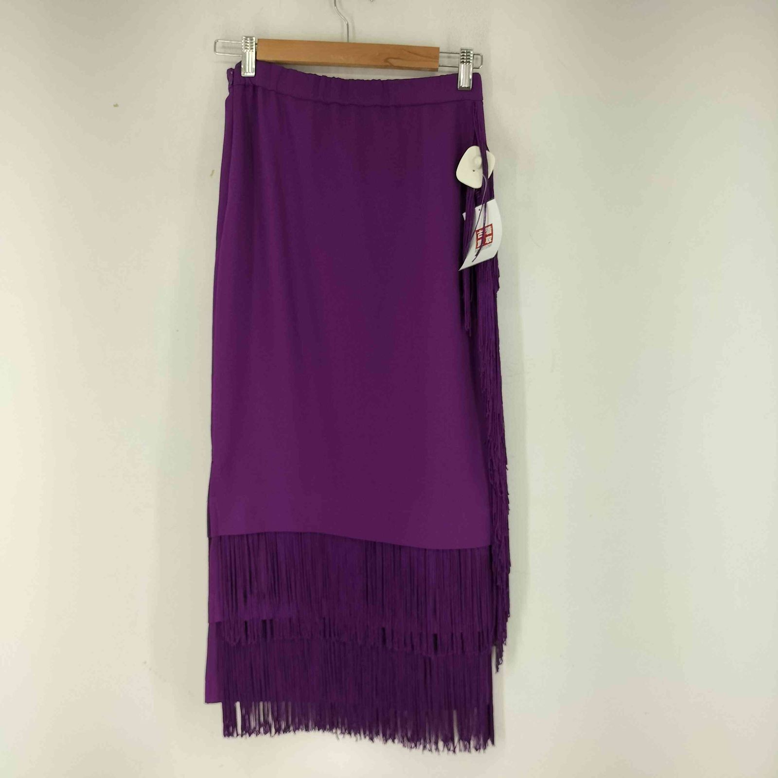 アンスリード UN3D メッシュフリンジニットスカート ロングタイト 黒