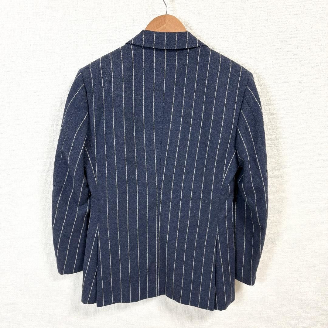 美品】 BEAMS F ウールスーツセットアップ 88 ネイビー ストライプ