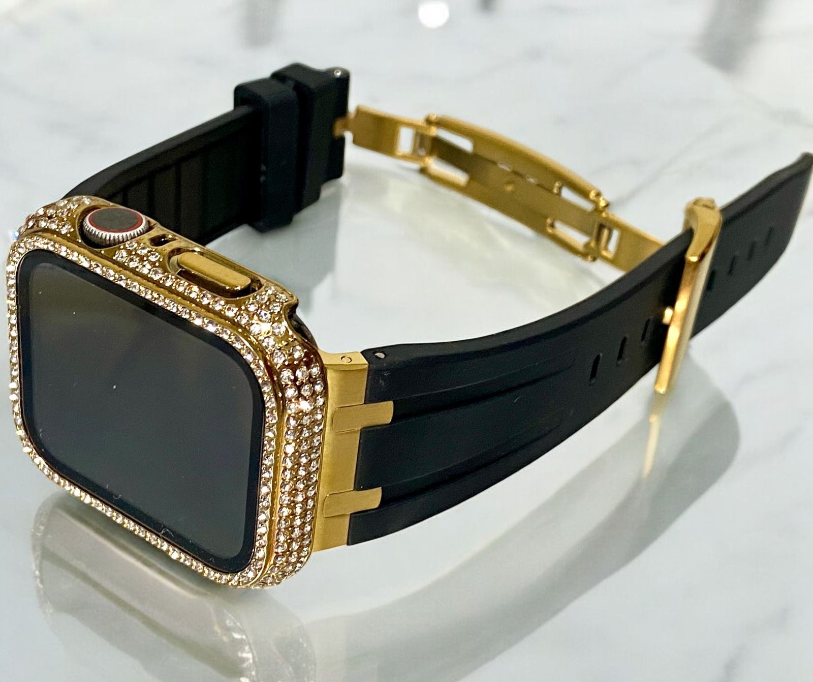 シームレス アップルウォッチ ラバーベルト Apple Watch キラキラ ケース カバー 38mm 40mm 41mm 42mm 44mm 45mm Apple Watch バンド52