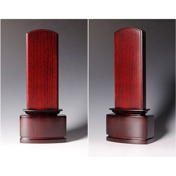 一霊位1000円楷書代金込み タモ材 モダン位牌 銀水4.5寸ワインレッドmodan-pure-wine45