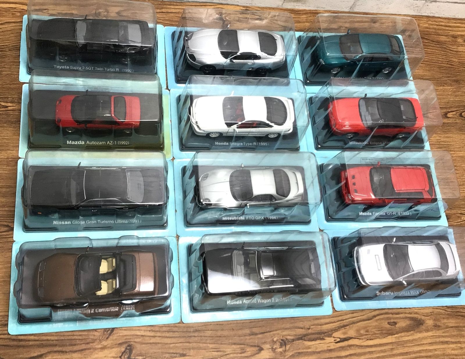 5100 12台セット 1990-1995年 Hachette アシェット スケール 1|24 国産名車コレクション スープラ FTOGPX インプレッサなど