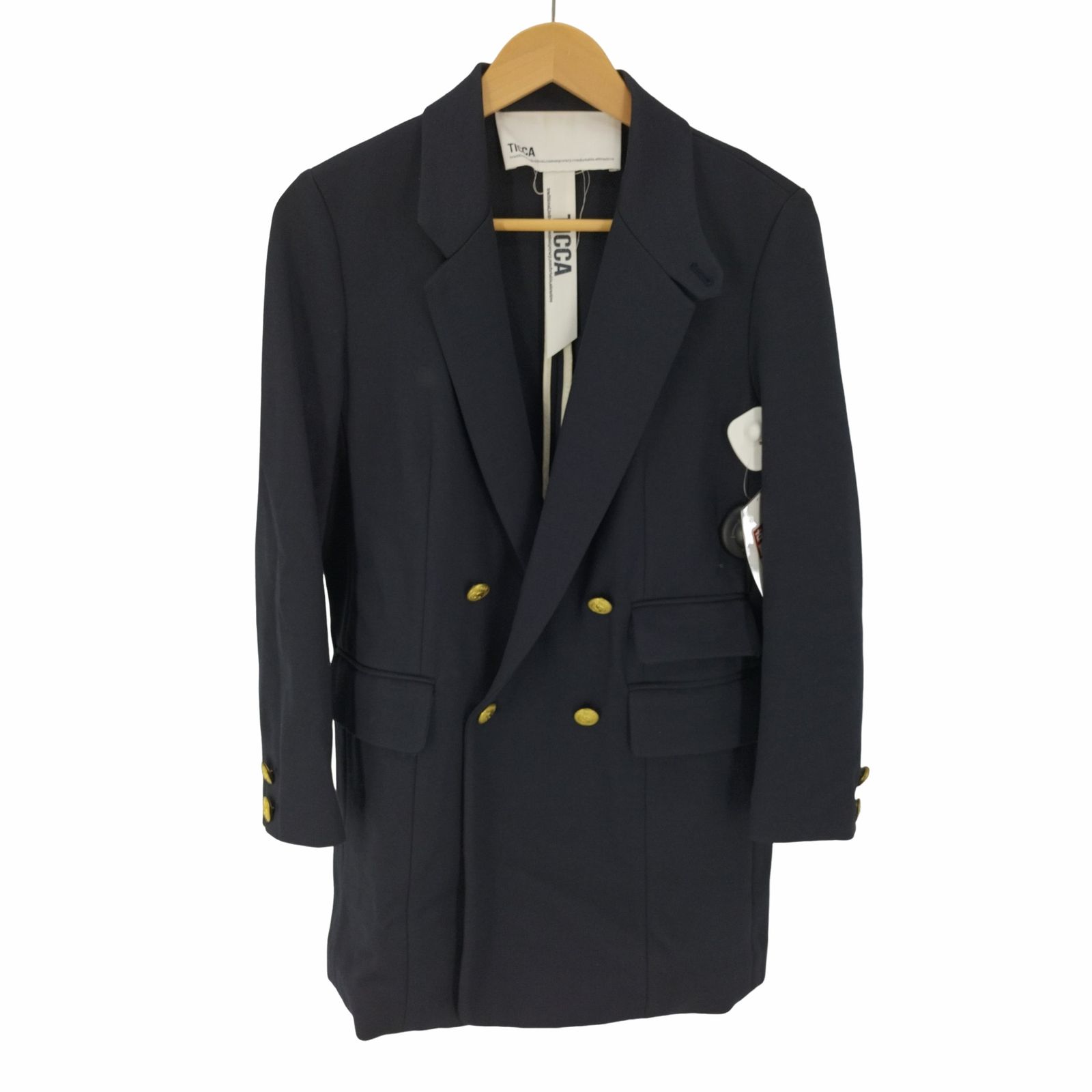 未使用　TICCA　別注　ダブル　テーラードジャケット　金ボタン　紺ブレ ティッカ TICCA ダブルブレスト テーラード ジャケット ブレザー 金