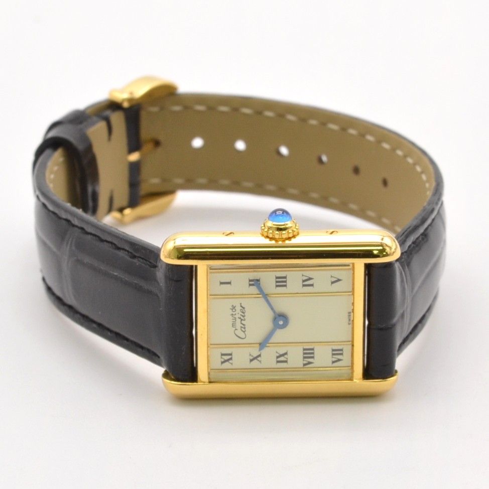 【美品/稼働品】Cartier　カルティエ/ヴェルメイユ マストタンク　クォーツ CARTIER】ヴィンテージ カルティエ マストタンク SM