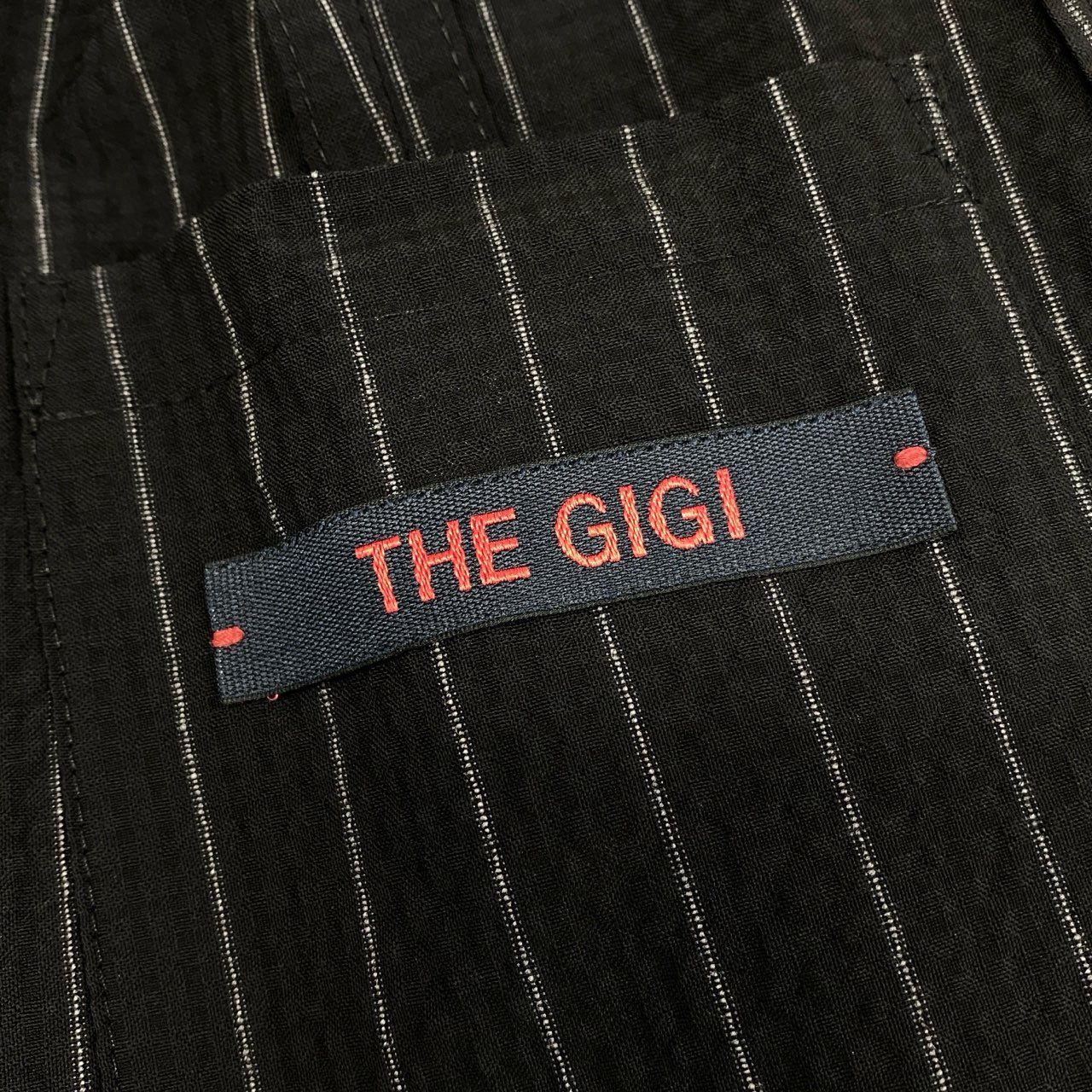 55f5 《美品》 THE GIGI ザ ジジ ストレッチ シアサッカーストライプ 