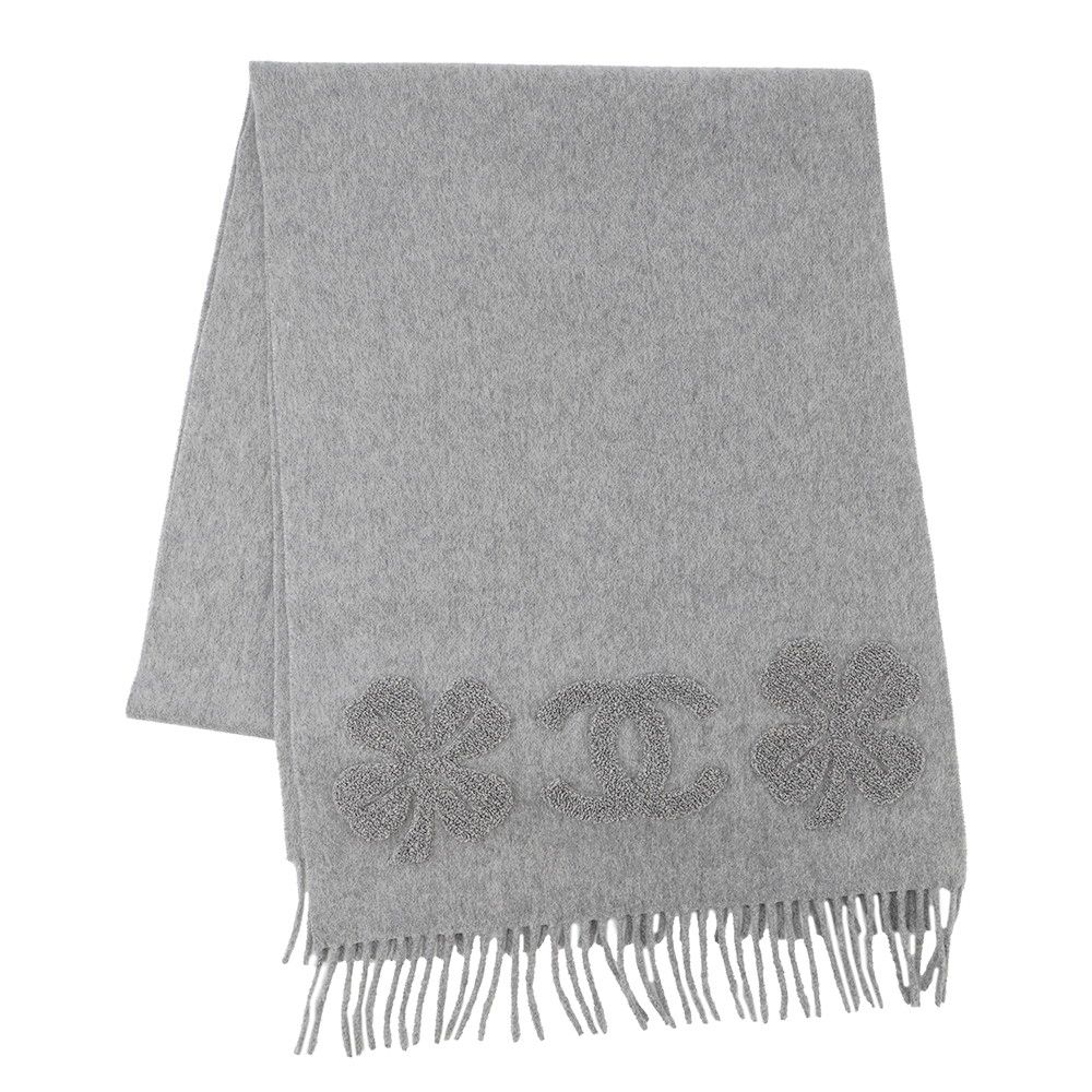 シャネル マフラー ココマーク クローバー カシミヤ CHANEL