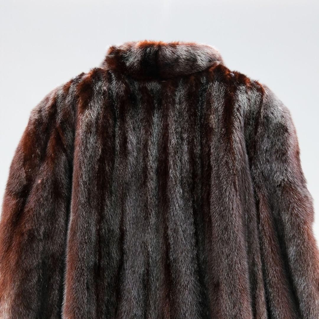 Caroline bober サガミンク コート L ダークブラウン フランス製 GULLKHAN_COM