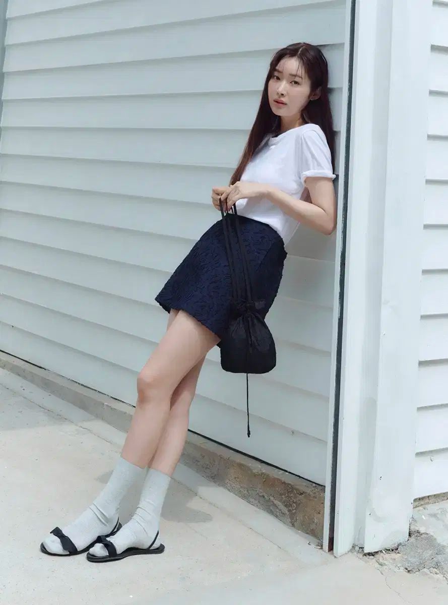 Jung Won Cha 着用 Grove グローブ Stoney Skirt ネイビー S