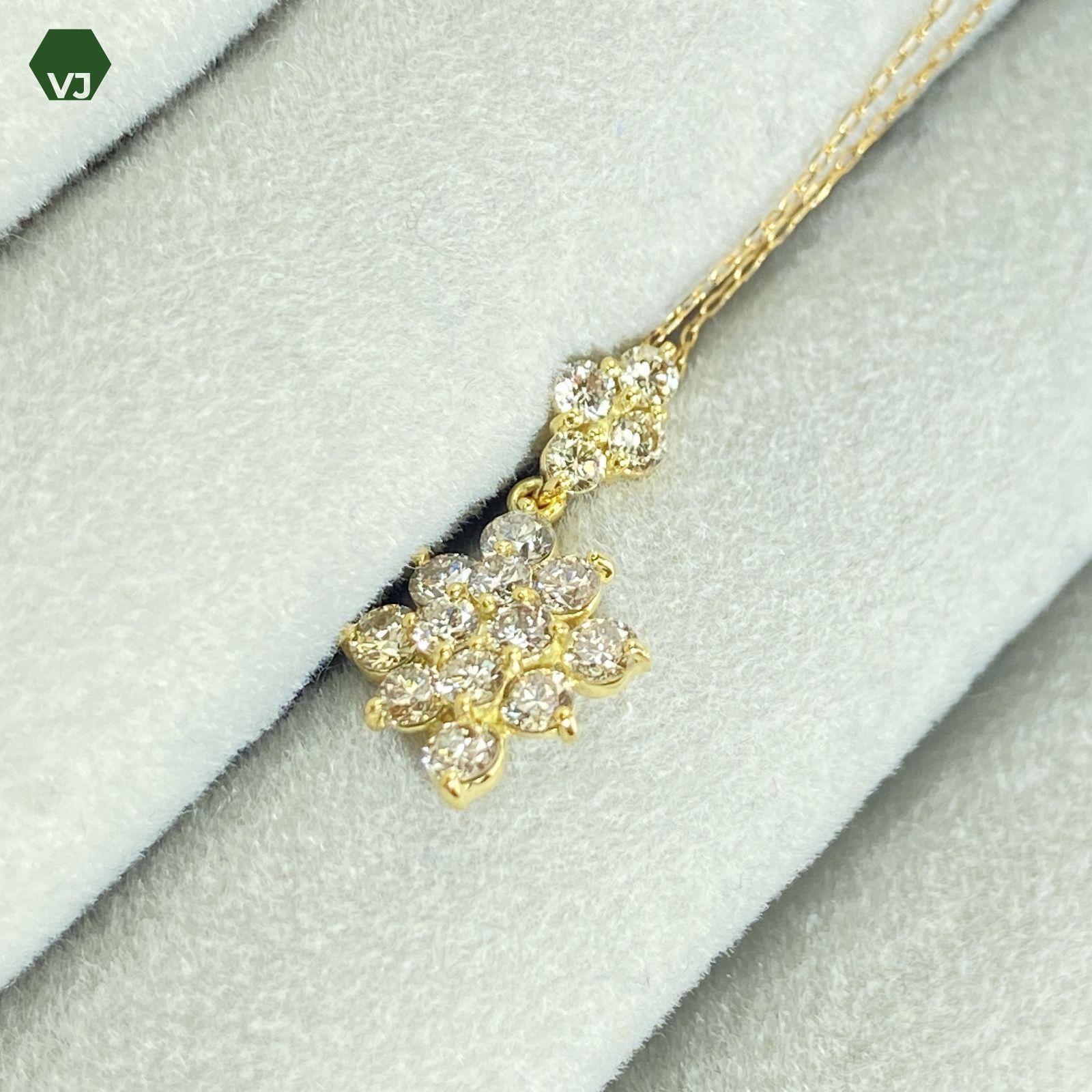 29-03】ダイヤモンド ネックレス D0.5ct 【中古】【K18YG】【約40 