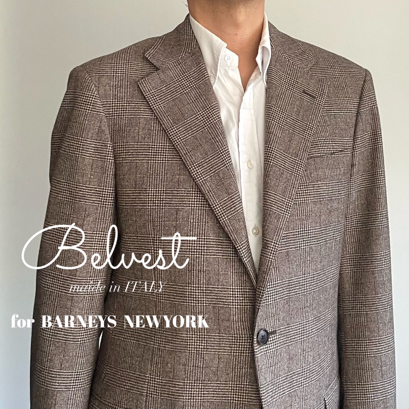 Belvest / BARNEYS NEW YORK別注 エクストラファインウール グレンプレイド 3B ジャケット - メルカリ