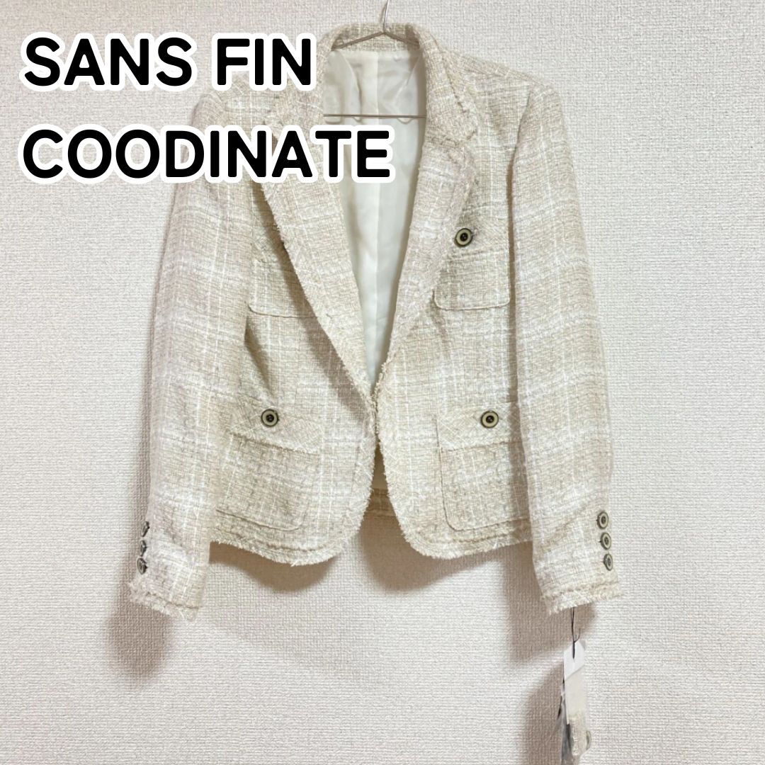 SANS FIN COODINATE サンファン M クリーム テーラードジャケット