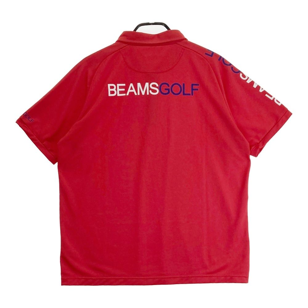 サイズ：XL BEAMS GOLF ビームスゴルフ 半袖ポロシャツ レッド系
