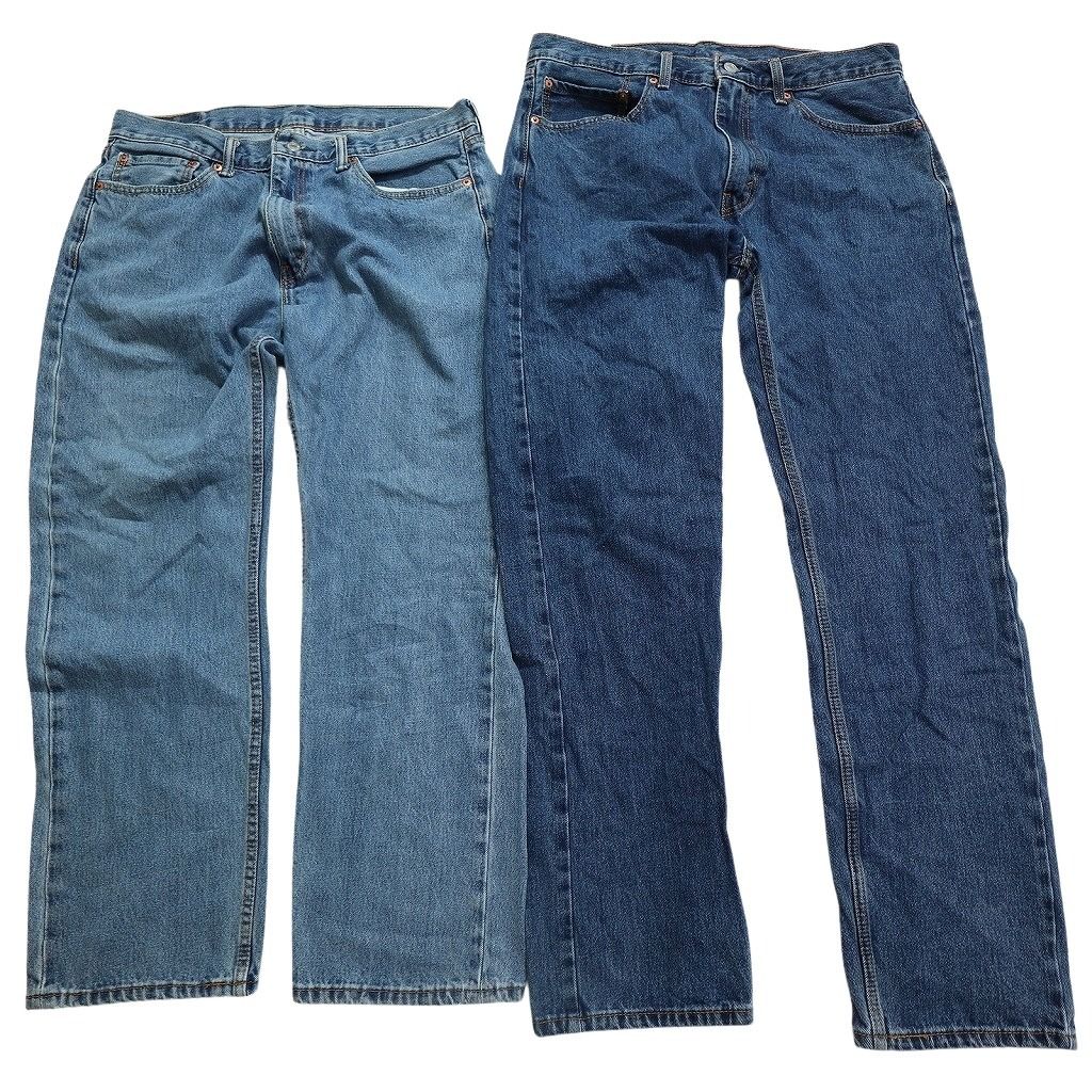 古着卸 リーバイス 505 デニム パンツ 8枚セット メンズ 36 38 インディゴブルー ライトブルー フェード 古着 NC1285