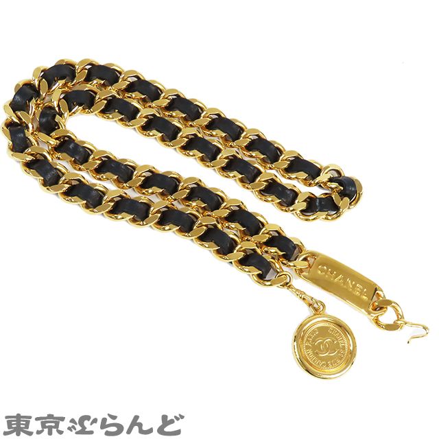 美品　シャネル　ココマーク　ゴールド　レザー　チェーンベルト　レッド CHANEL(シャネル) ベルト - ゴールド×レッド チェーンベルト