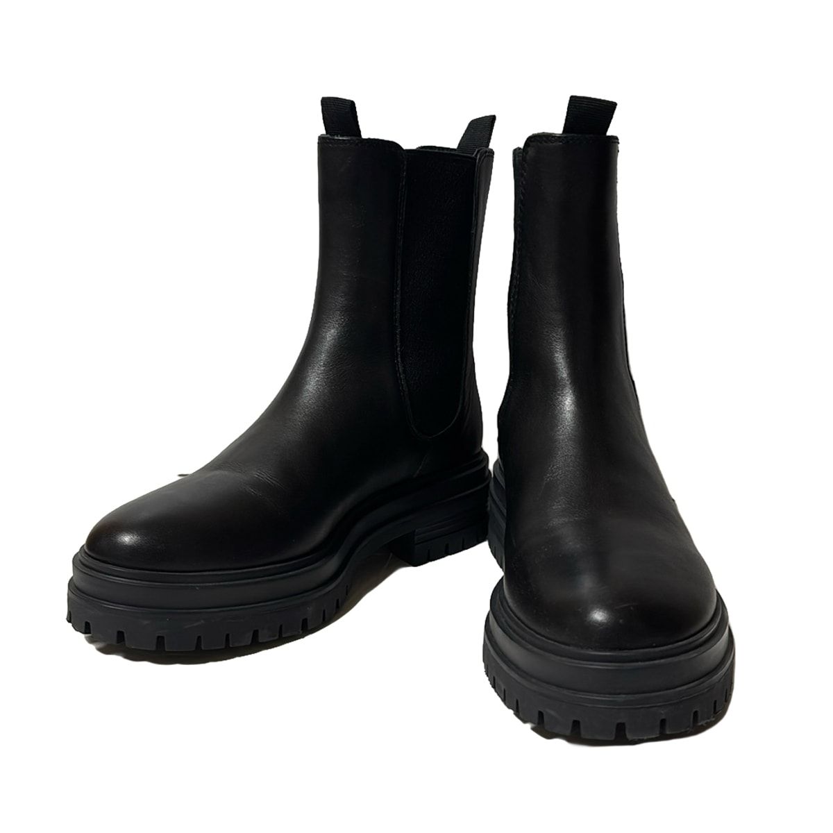 TONY BIANCO トニービアンコ ショートブーツ 5 レディース - 黒 サイドゴア レザー