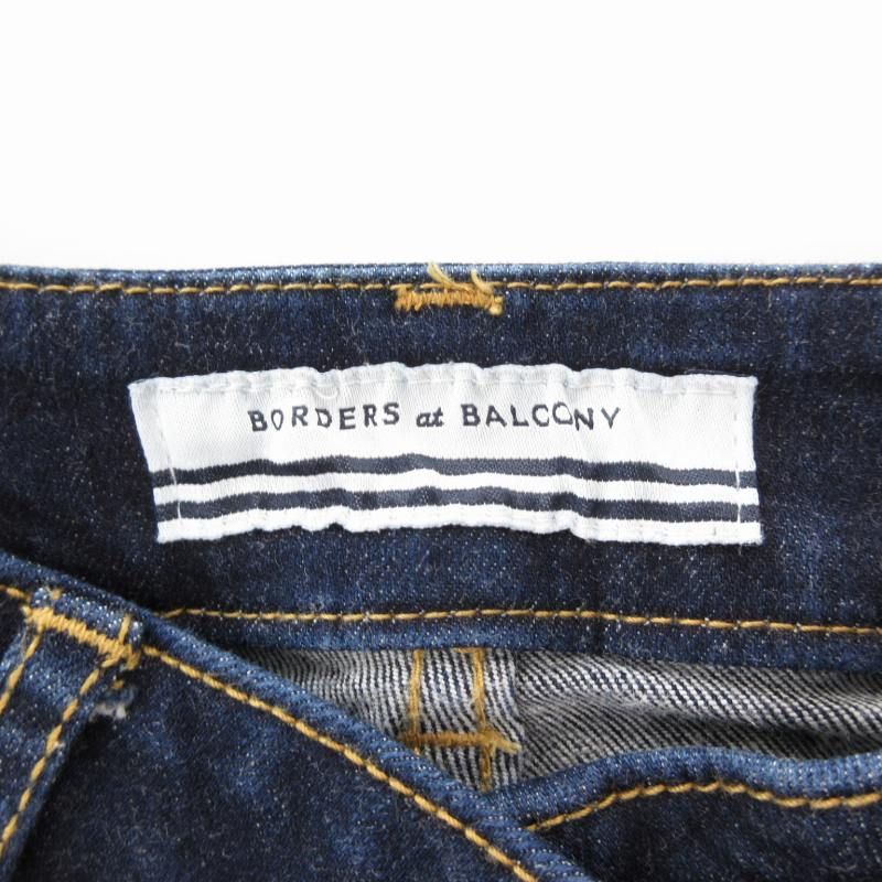 ボーダーズアットバルコニー⭐️定価47300円 デニムテーパードパンツ 36 ボーダーズアットバルコニー BORDERS at BALCONY 美品 デニム