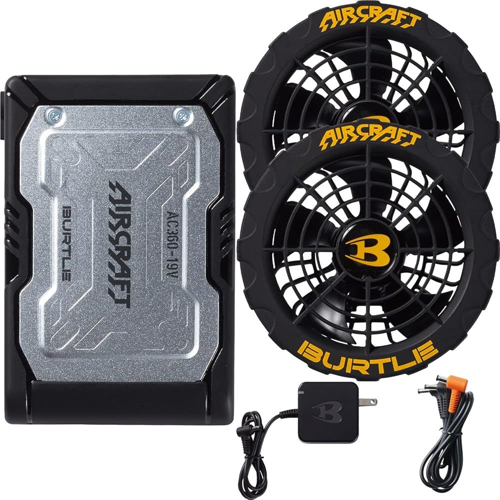 バートル BURTLE 純正 黒ファン 新型19V黒バッテリセット AC360 AC370 エアークラフト AIRCRAFT 正規品