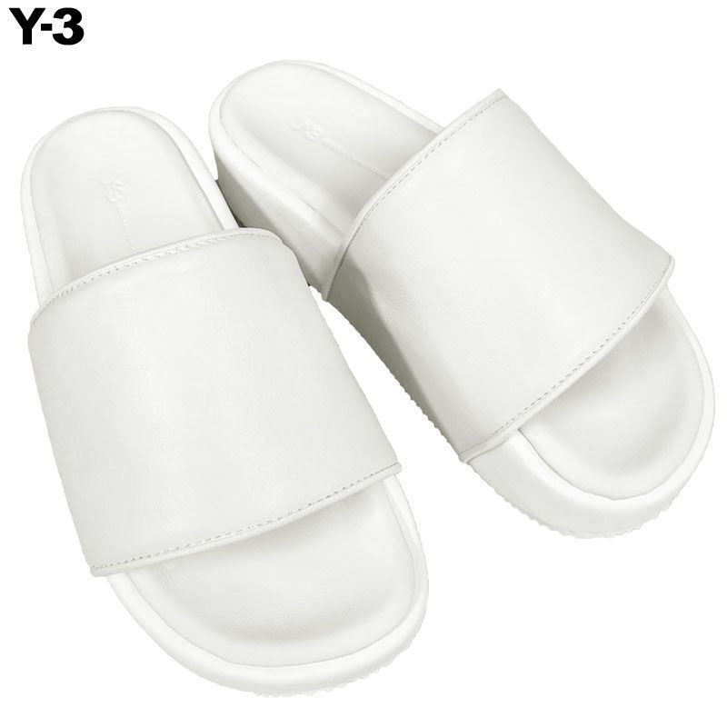 Y-3 ワイスリー ヨウジヤマモト adidas アディダス FZ6402 SLIDE US6 24.5cm スライド 厚底 サンダル レザー スポーツスタイル 送料無料