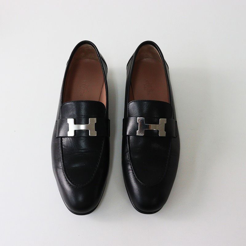 美品 エルメス HERMES パリ コンスタンス H金具 モカシン レザー