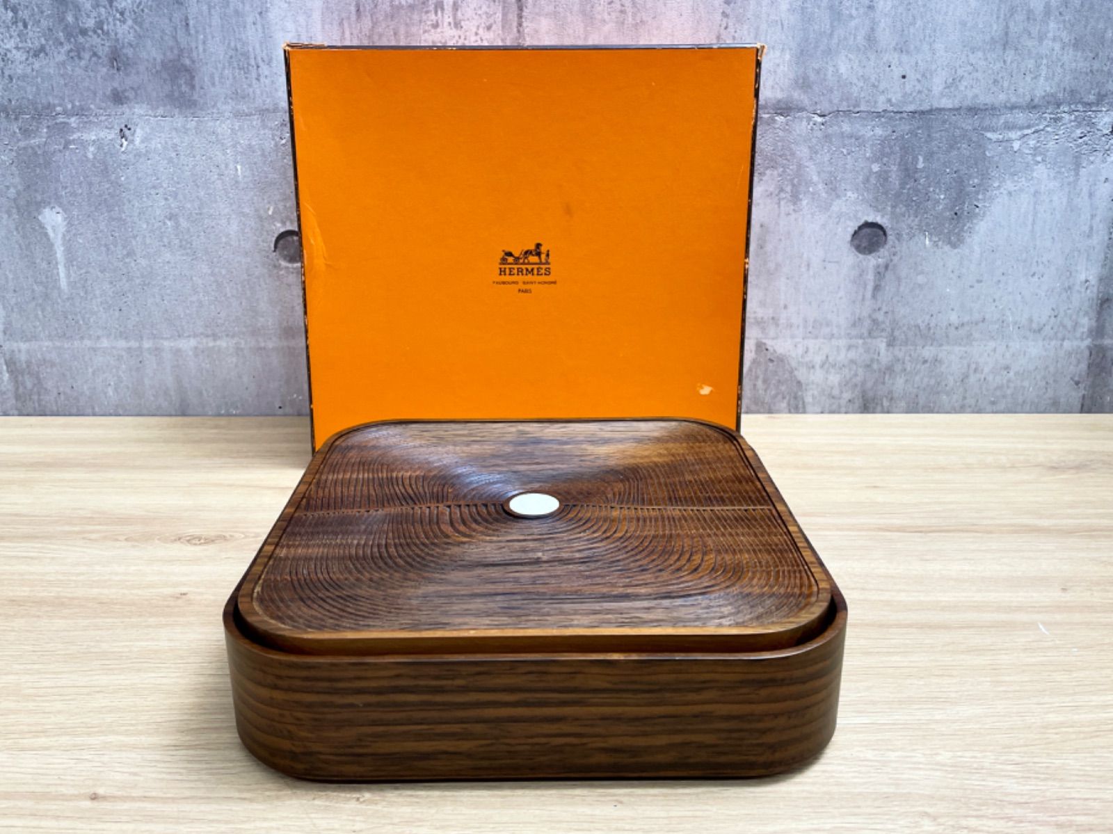 エルメス　ウッドボックス（木製小物入れ）　です。 C-11248 HERMES エルメス ウッドボックス 木製 インテリア 小物