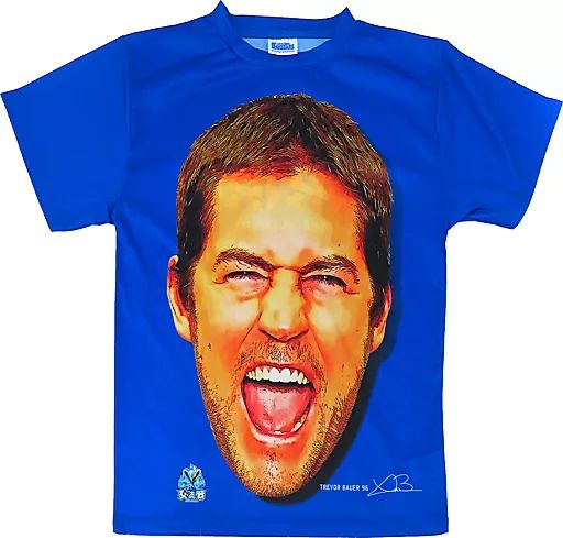 トレバーバウアー　ベイスターズ　Tシャツ　新品未使用　ブルー トレバー・バウアー選手オリジナル応援グッズ『PLAYER PRODUCE
