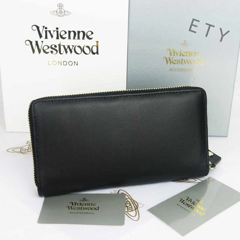 新品 Vivienne Westwood 長財布 ブラック 55vv324 ヴィヴィアン