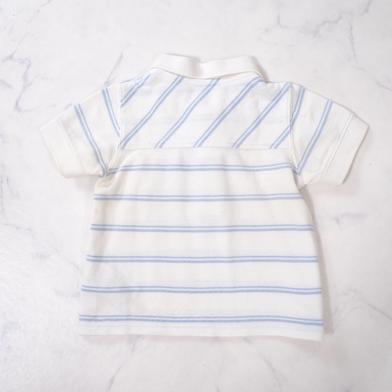 △美品 ベビーディオール baby Dior 半袖 ボーダー ポロシャツ 12M 