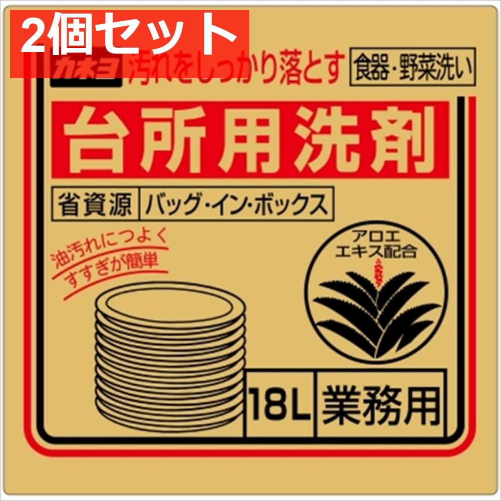 台所用洗剤 バッグ イン ボックス 18L 2個セット