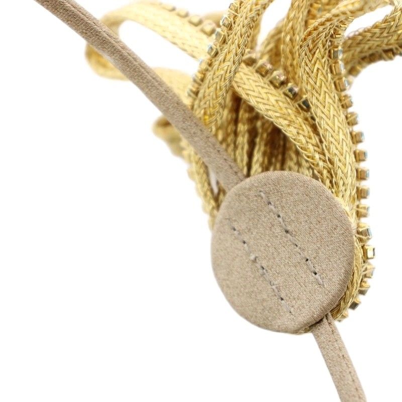 アッカ acca カチューシャ ヘアアクセサリー ラインストーン ベージュ