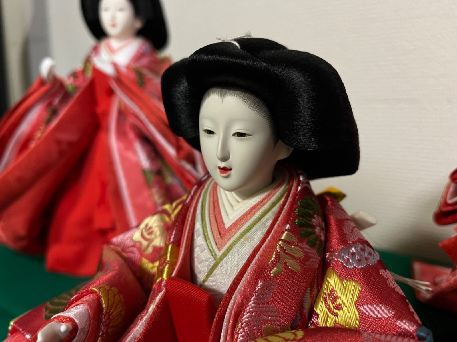 雛人形 三人官女 ひな人形 日本人形 正絹 京友禅 手縫い衣装 