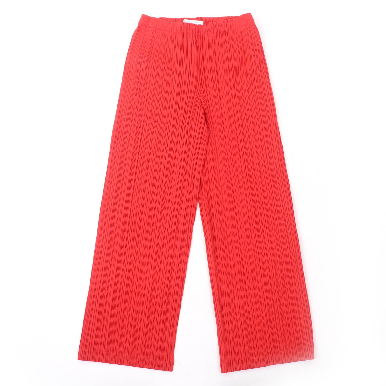PLEATS PLEASE プリーツプリーズ イッセイミヤケ 20AW PP03-JF423 ワイドパンツ ボトムス レッド 2 レディース