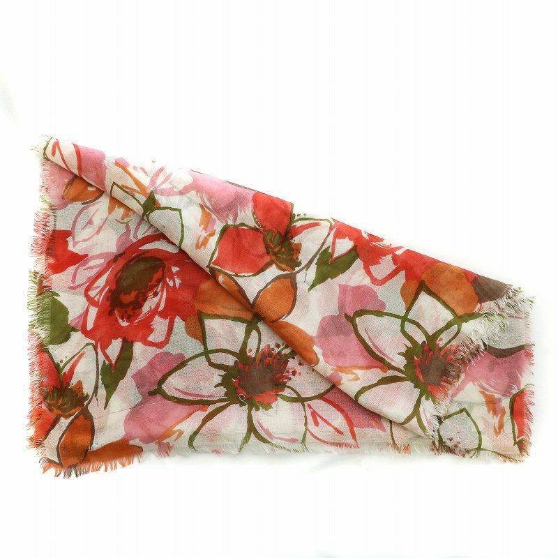 ロロピアーナ Loro Piana スカーフ ストール カシミヤ シルク混 花柄 