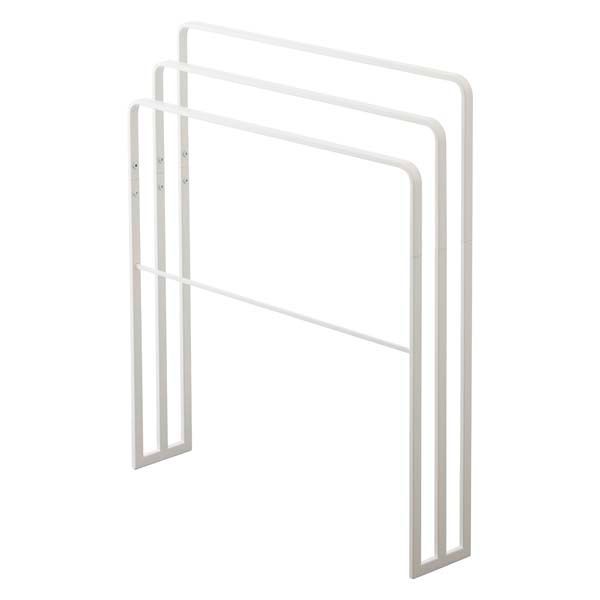 tower 横から掛けられるバスタオルハンガー 3連 タワー ホワイト【北海道・沖縄配送不可】