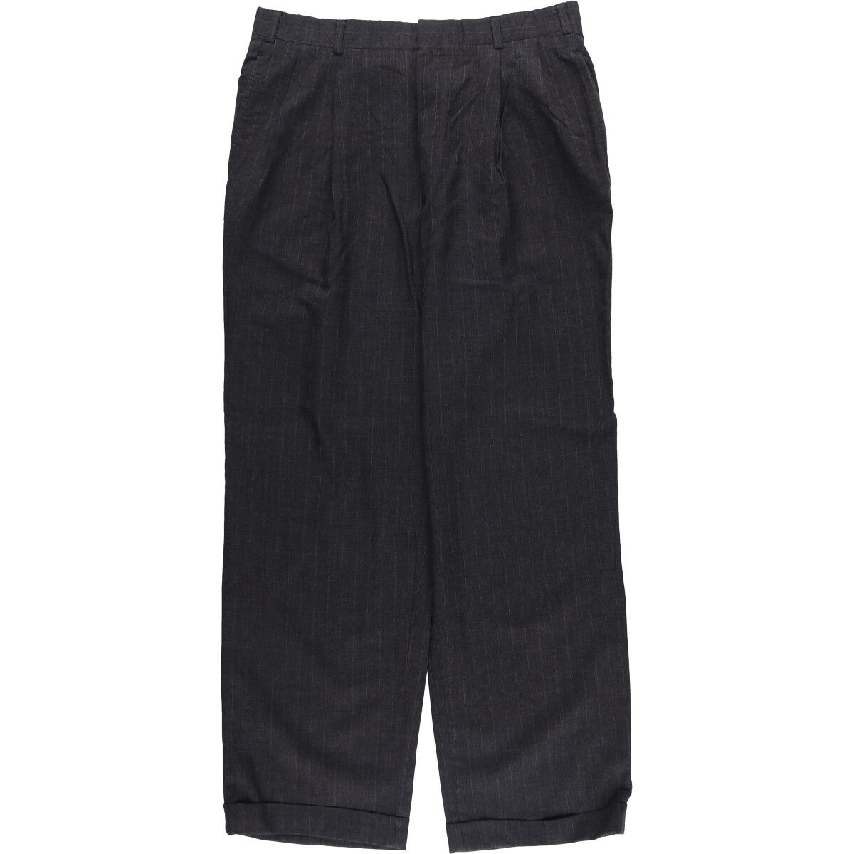 古着 ブルックスブラザーズ Brooks Brothers ストライプ柄 ツータック スラックスパンツ メンズw31相当|eaa586186