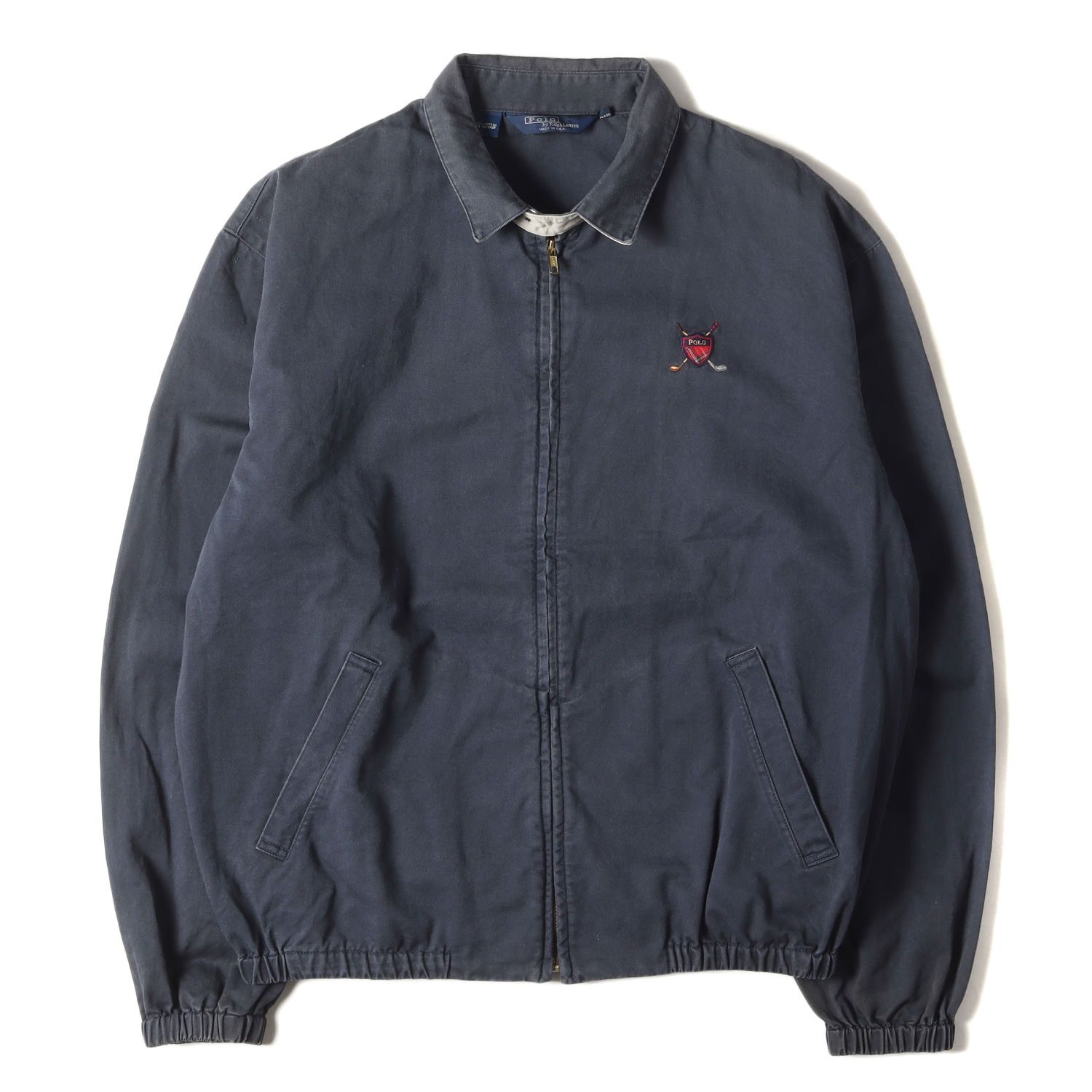 80s ポロラルフローレン スウィングトップ ネイビー L ブルゾン ジャケット Polo by Ralph Lauren ポロバイ ラルフローレン スイングトップ