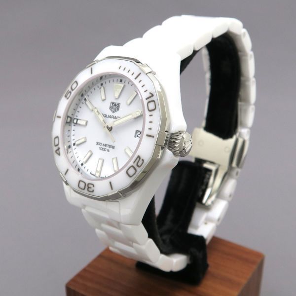 タグホイヤー アクアレーサー レディ フルセラミック 35mm WAY1391 レディース 腕時計 Aランク