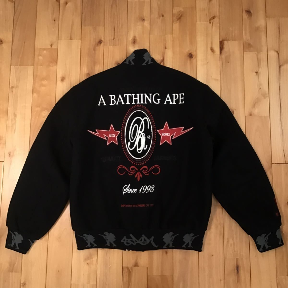 ☆激レア☆ stash × bape メルトン スタジャン Mサイズ a bathing ape