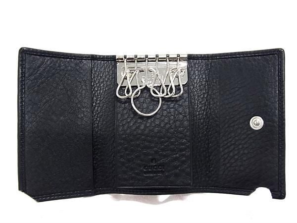 ☆開店セール☆ 新品未使用 グッチ レザー×シェリー キーリング ブラック GUCCI グッチ キーホルダー キーリング レザー ブラック - メルカリ