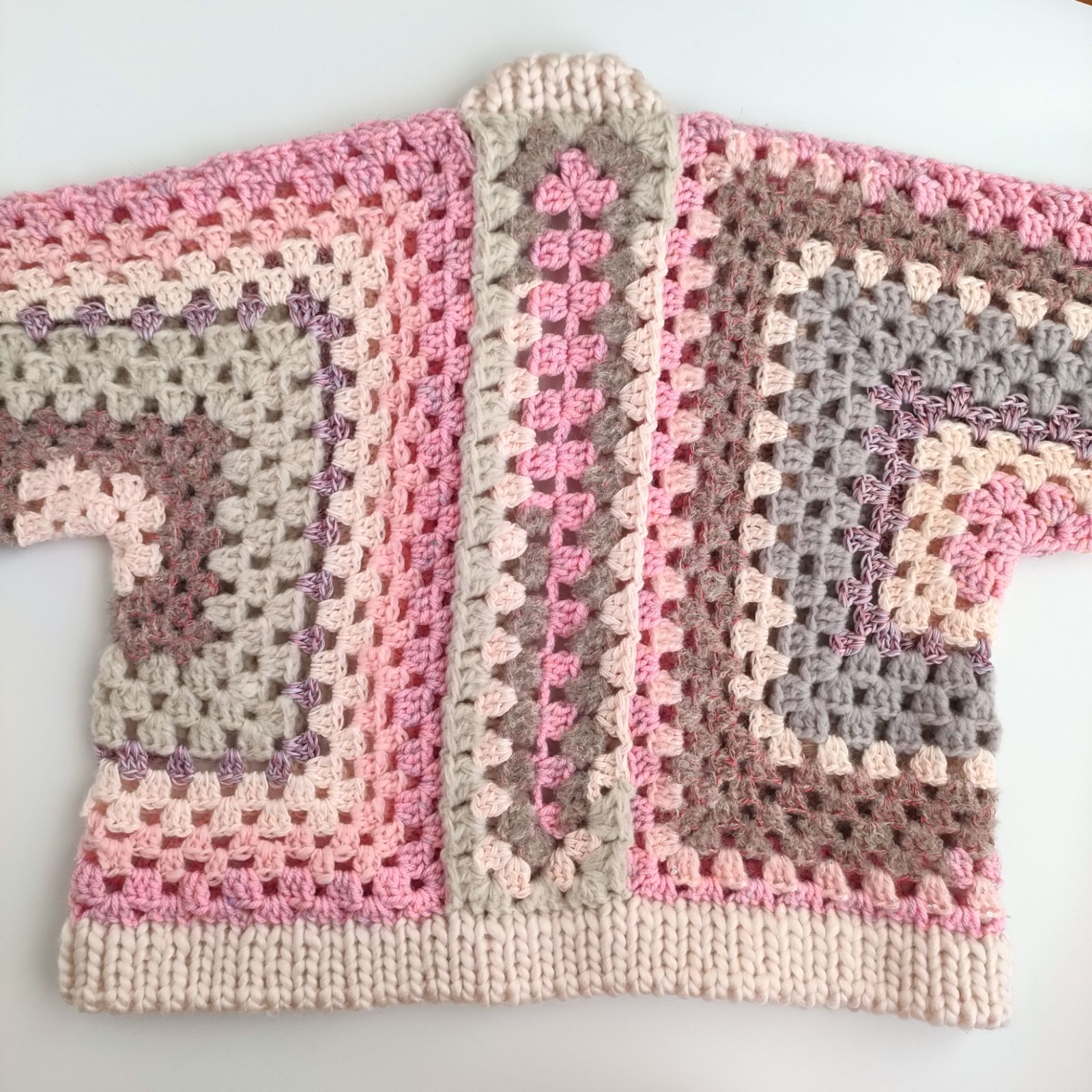 ヘキサゴンカーディガン 長袖 ピンク 1 NEXPOTALLINN_EU