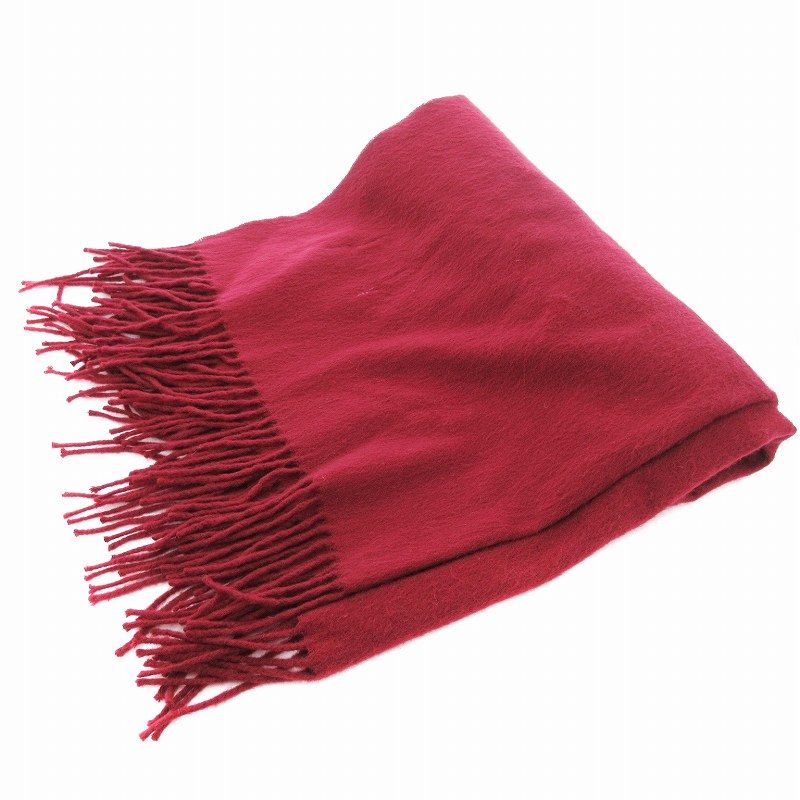 新品•未使用品✨ Acne Studios レッド ウールマフラー フリンジ付き アクネ ストゥディオズ Acne Studios マフラー フリンジ ウール