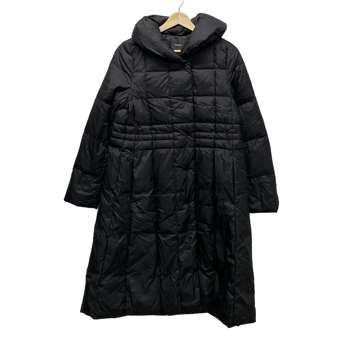 theory ウエストベルト付ダウンコート ブラック サイズS*XC850