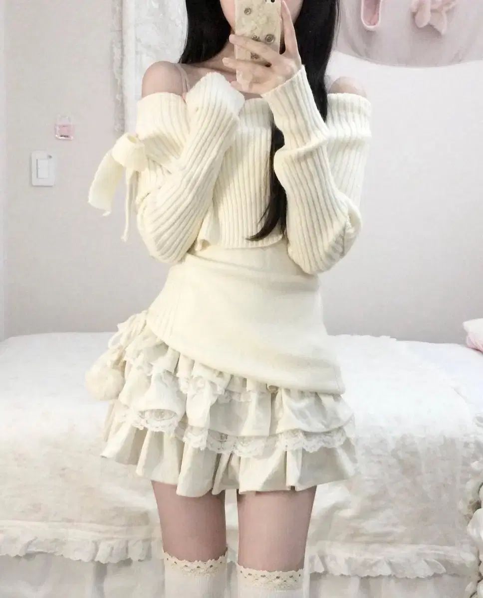  ぴったり シュークリームセット 姉ギャル ラテガロア ヴィンテージ 長袖 ニット セーター