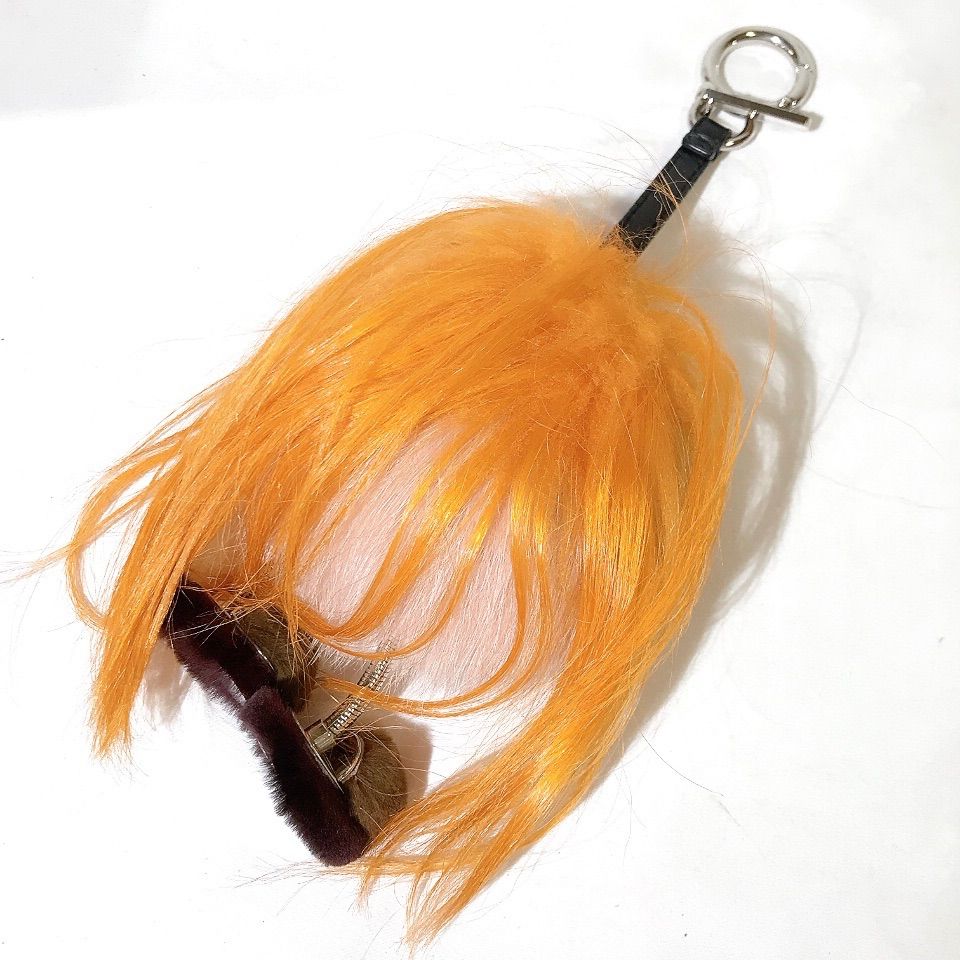 FENDI ファーキャラクターキーホルダー　フェンディ 即発 FENDI モンスター ファー バッグチャーム キーホルダー 黄