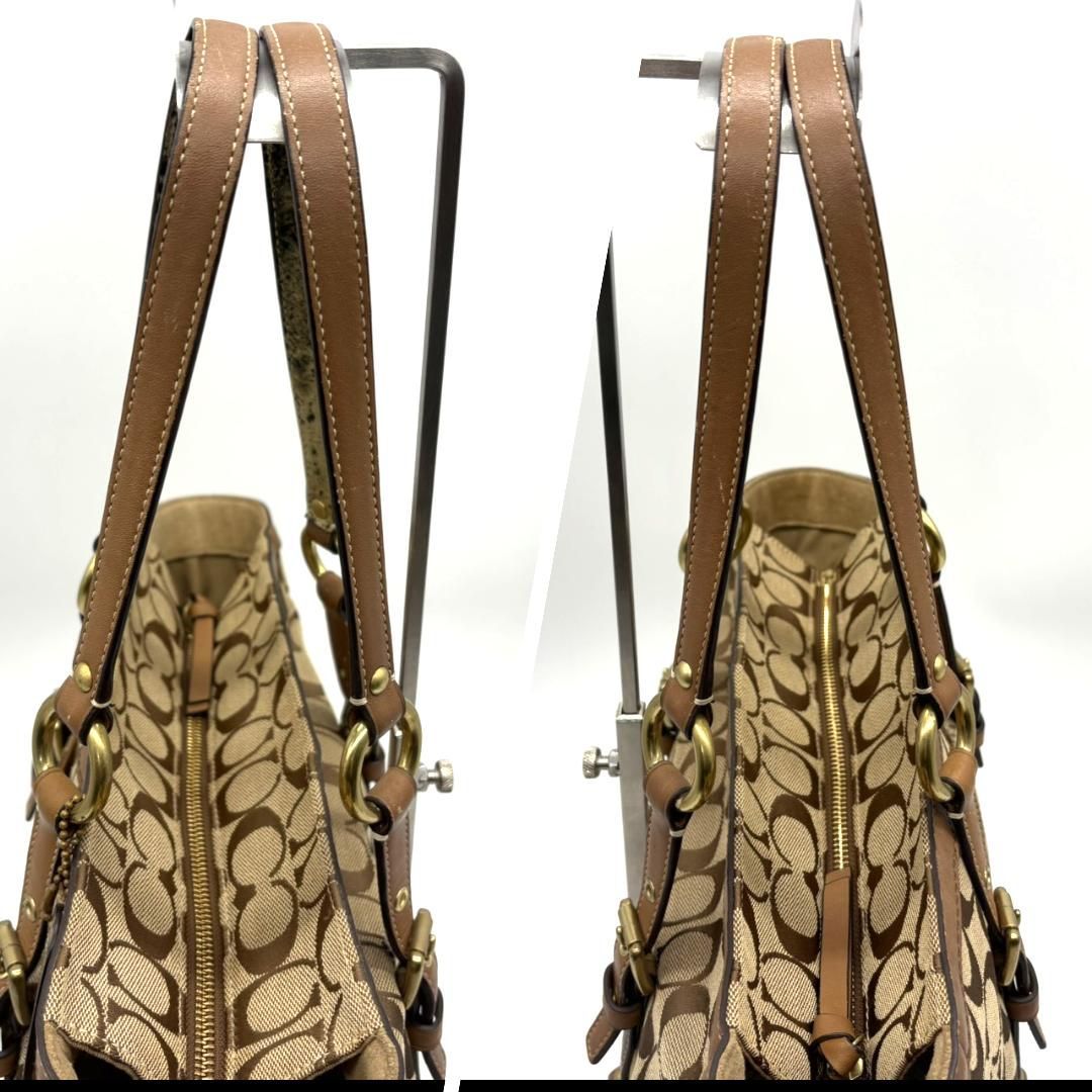 COACH コーチ シグネチャー トートバッグ ターンロック付き 平成レトロ 