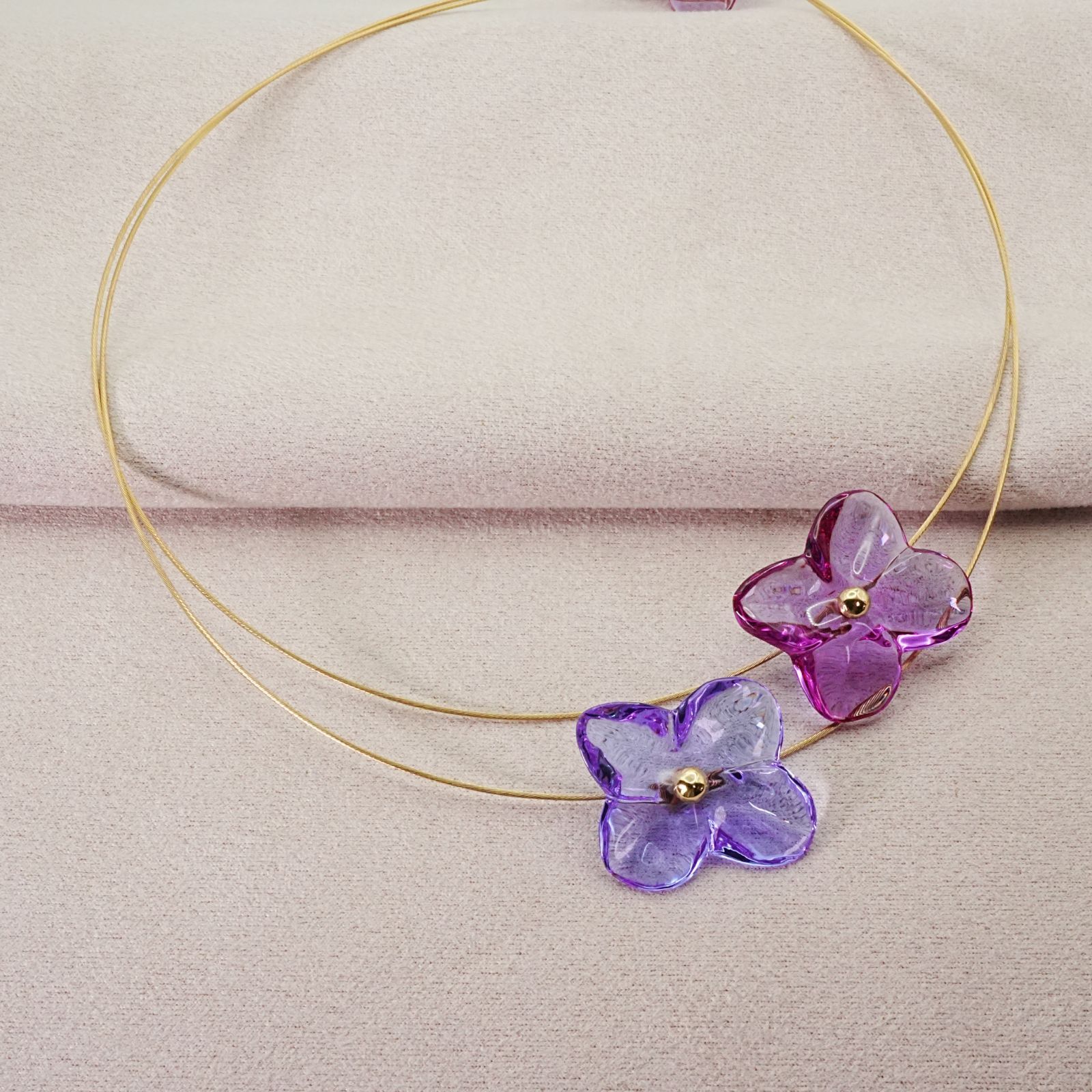 バカラ オルテンシア K18 チョーカー フラワー |25-1362箱