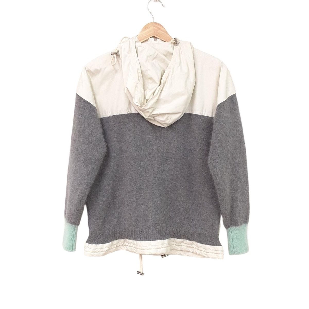 sacai luck サカイラック ブルゾン サイズ2 M レディース - アイボリー×グレー 長袖 ニット 秋 冬