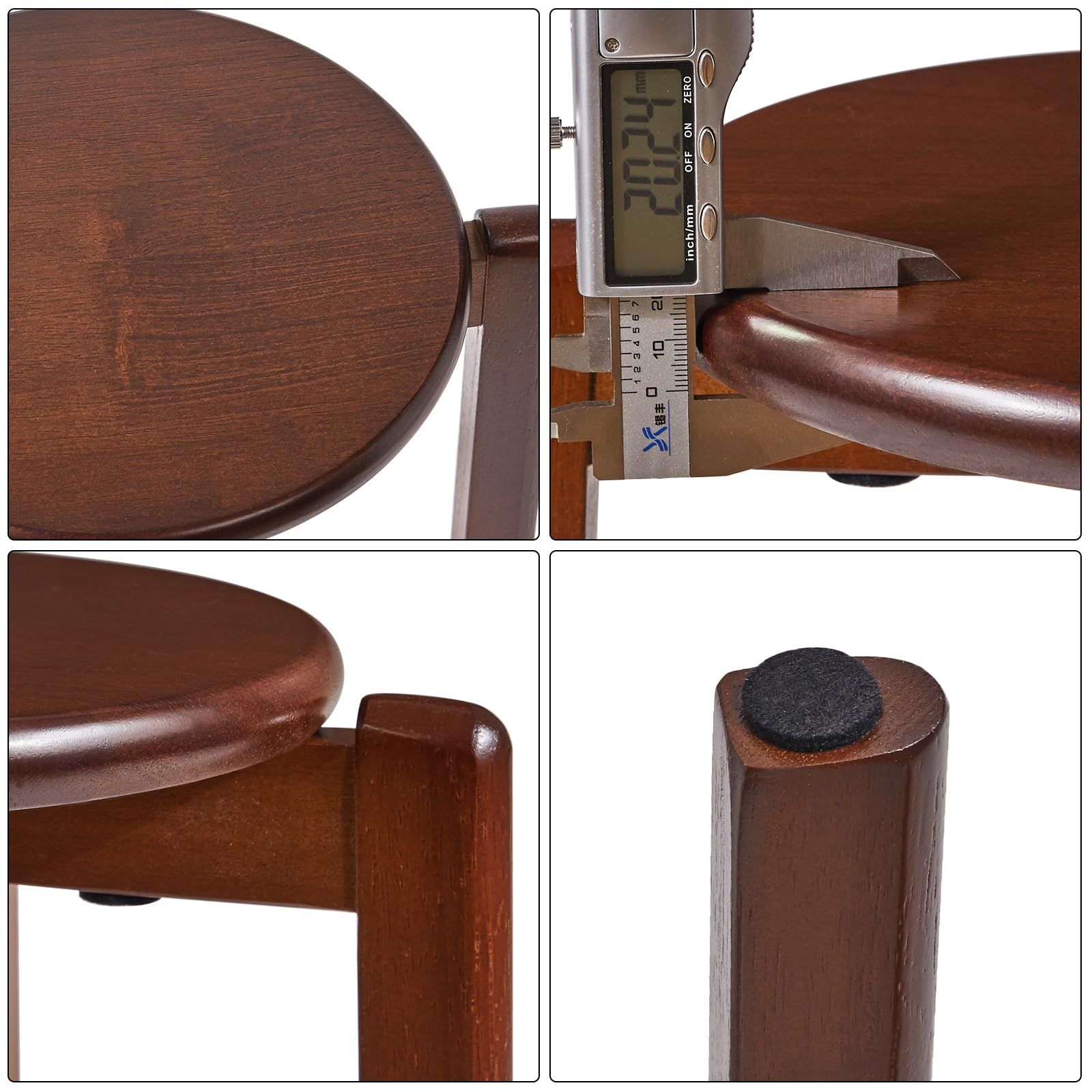 新品 YMYNY 椅子 4脚セット 木製 スツール スタッキング 天然木