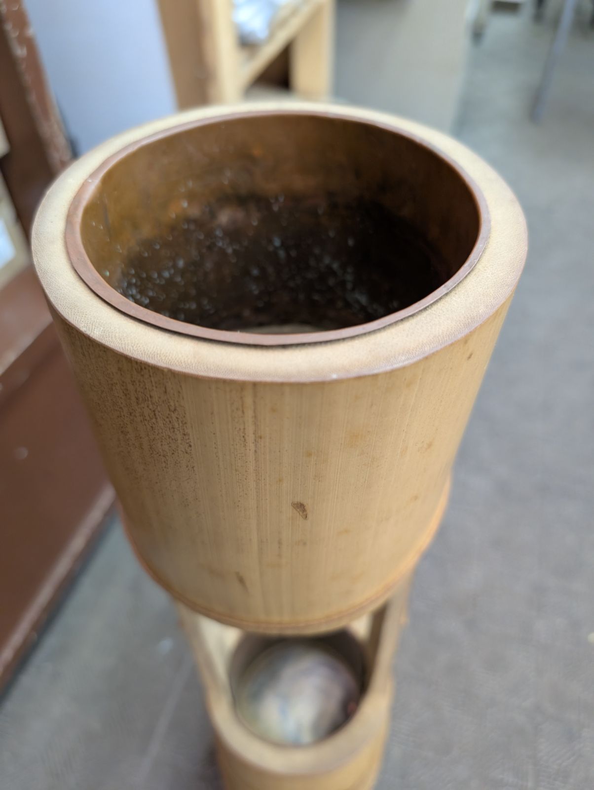 竹製花器 二重切(根付)