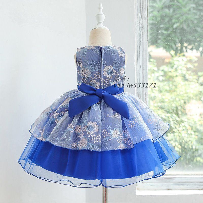 ノースリーブ 子供ドレス ロングドレス プリンセス風 ウェディング 女の子 ドレス ワンピース ロング 発表会 キッズ 夏 レース ジュニア 透かし ウェディングドレス