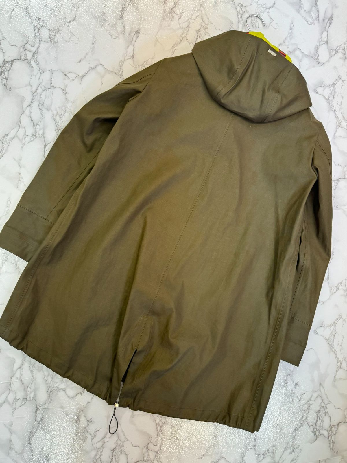 未使用品 19SS ヘルノ HERNO フーデッド スプリング モッズ コート ジャケット ブルゾン ゴム引き PA0026D-13170-77361 大きいサイズ 44 19SS HERNO ヘルノ 19SS フーデッドモッズコート スプリングコート 38